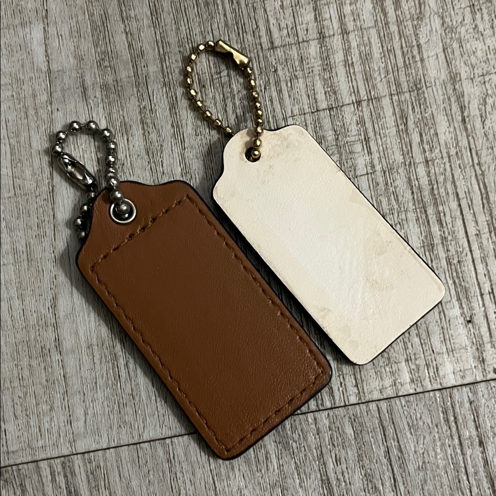 Coach Leather Keychain/tag Duo - Picture 2 of 6